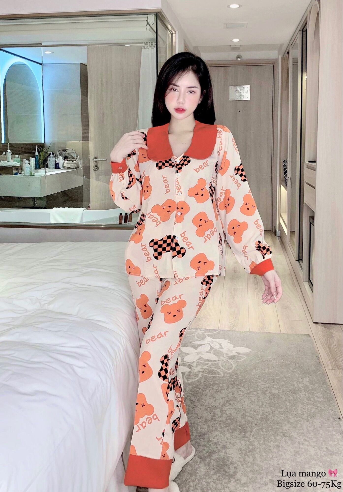(Bigsize) Đồ Bộ Lụa Tiểu Thư Cao Cấp - Chất vải rũ mượt, cực mát