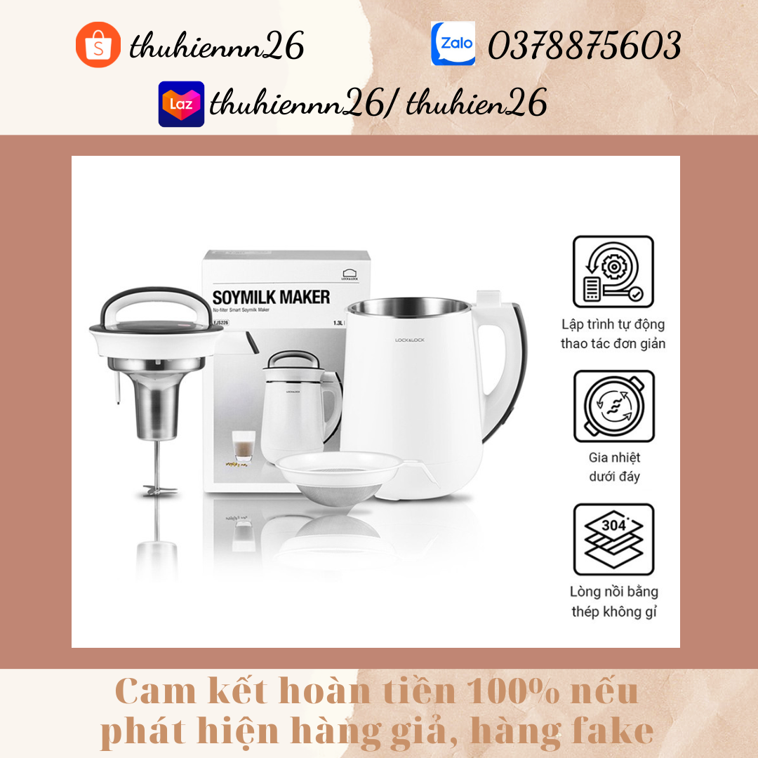 Máy làm sữa đậu nành Lock&Lock Màu trắng