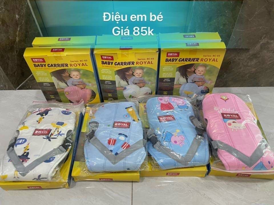 Địu Em Bé 4 tư thế Royal Hoa Văn