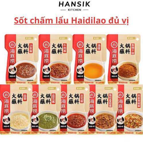 Sốt chấm lẩu Haidilao đủ vị, lẩu Tứ Xuyên Trùng Khánh thơm ngon