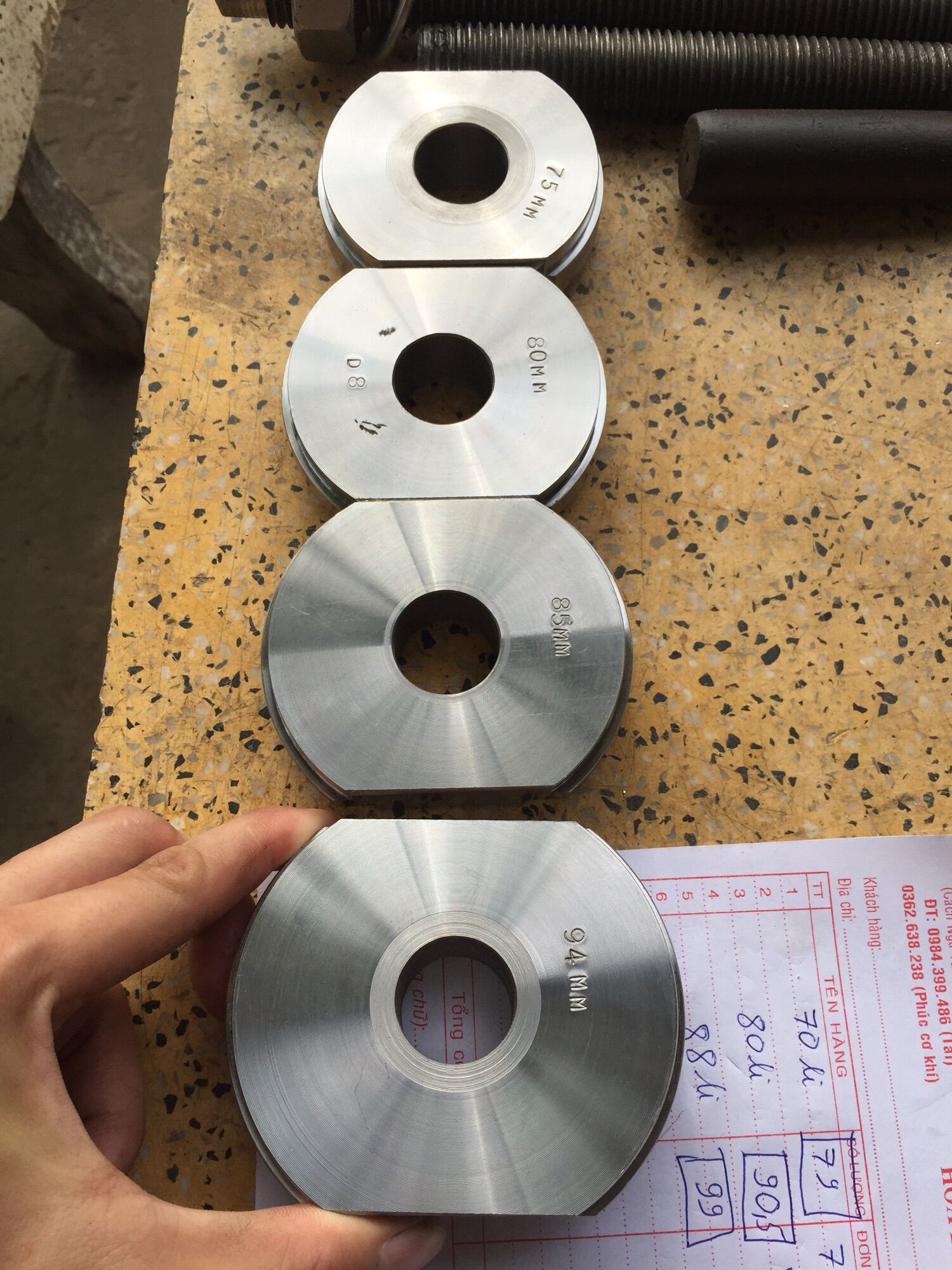 Mặt cảo xylanh D9,D10 ( 85-90mm ) cho động cơ diesel