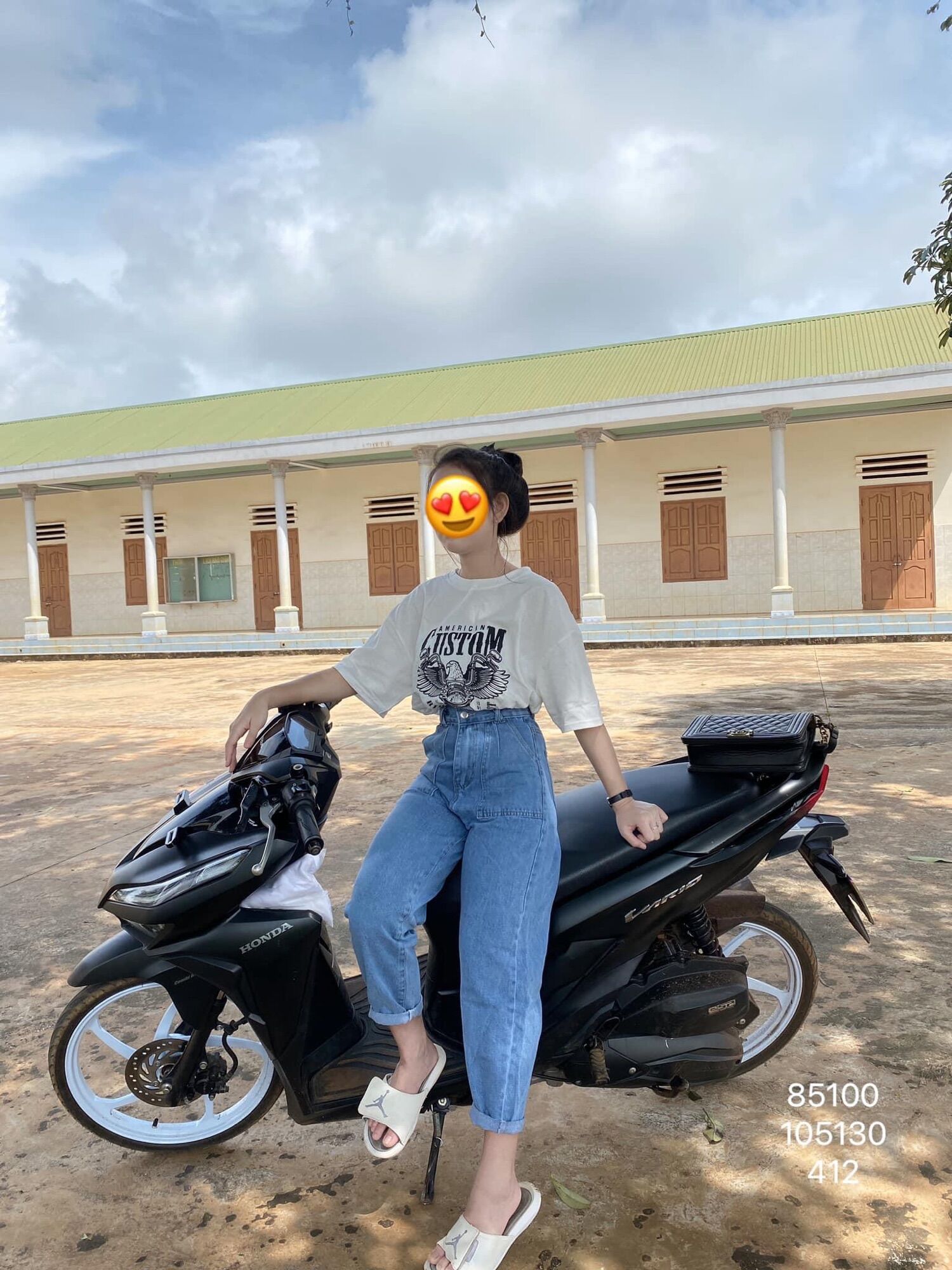 Set Baggy Jeans 2Nút Túi Đắp + Tshirt Custom🌞