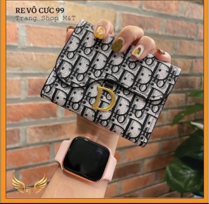 Ví gấp  chữ D mini dành cho nữ