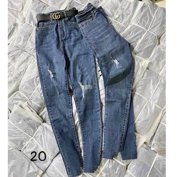 Quần Skinny jeans nữ cào rách trẻ trung cá tính