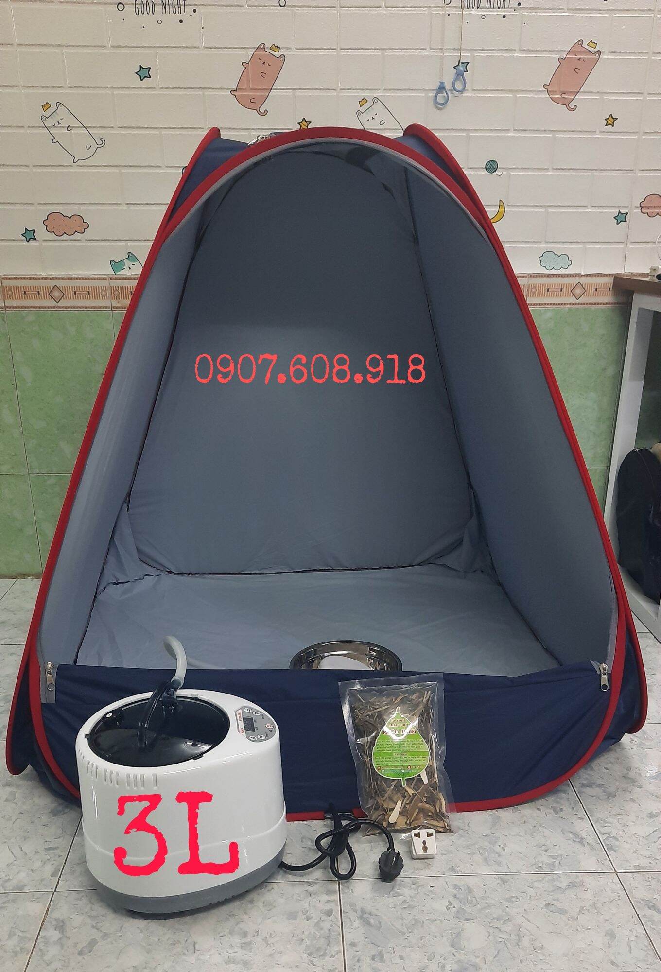 Compo Nồi 3 lít và Lều tam giác chui đầu vải dù sao cấp chống thoát hơi.Tặng gói xông. BH 6 tháng. Lỗi 1 đổi 1