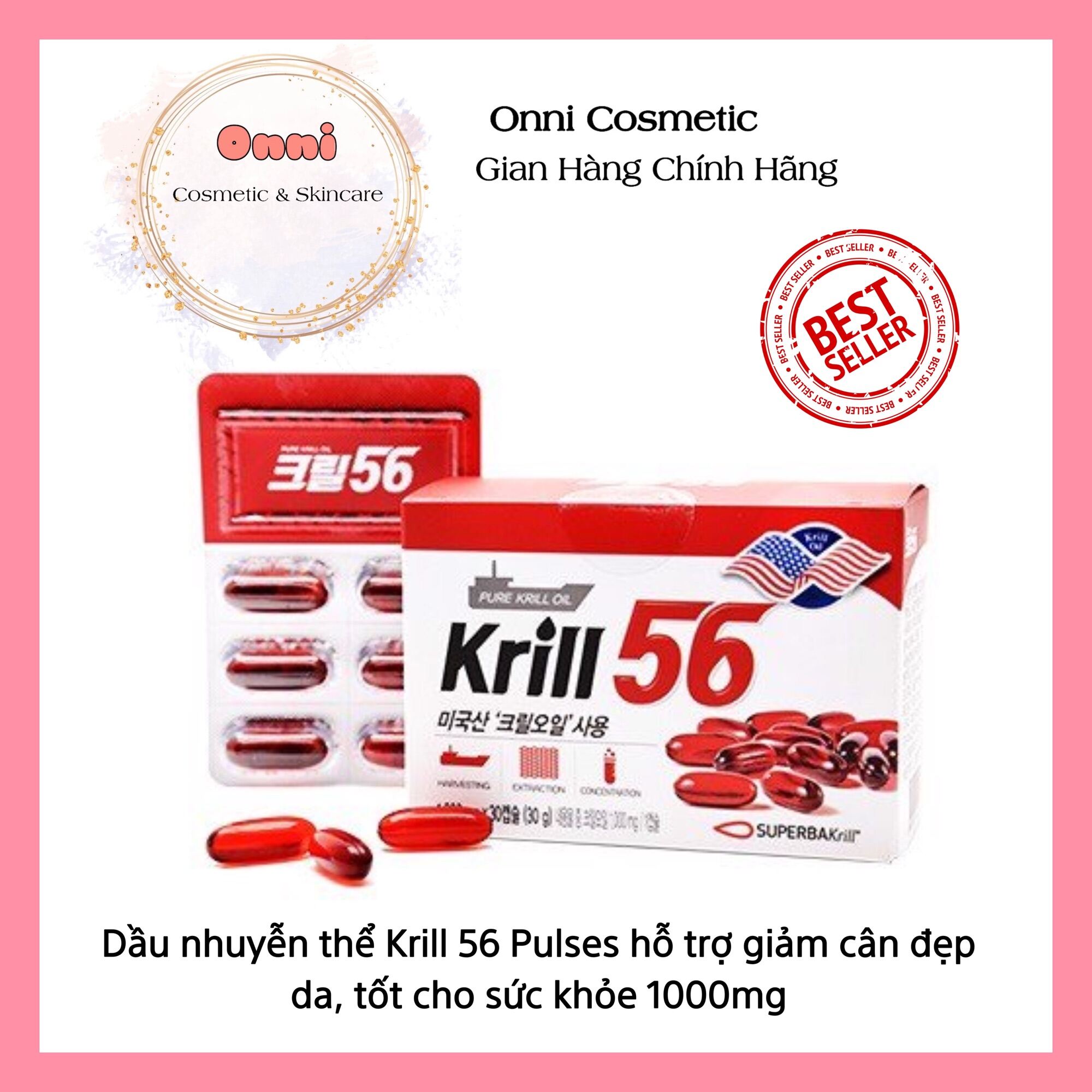 Dầu Nhuyễn Thể Krill56 (Hộp 30 Viên)