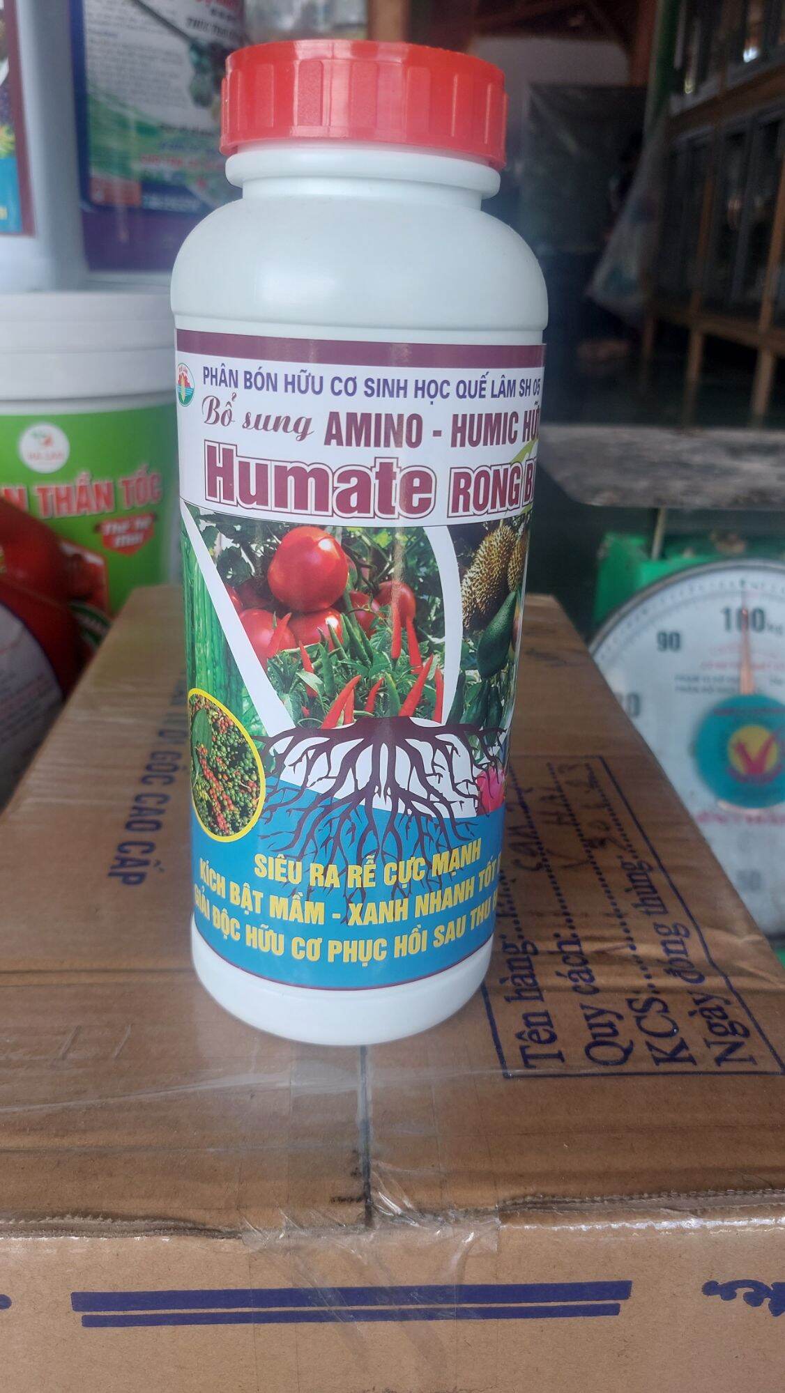 Phân bón lá hữu cơ sinh học humate rong biển 1 lít