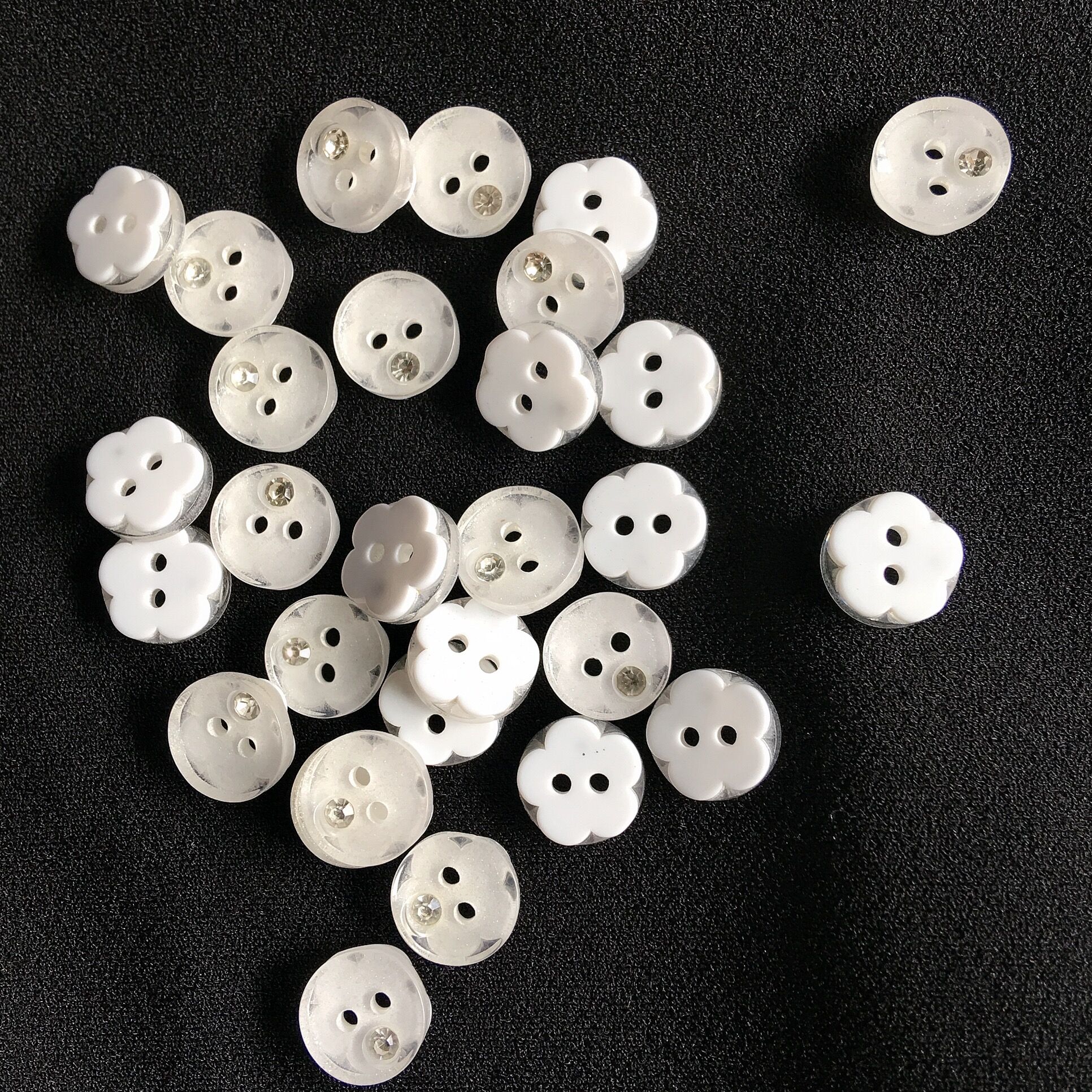 Set 20 nút sơ mi Hoa đính đá
