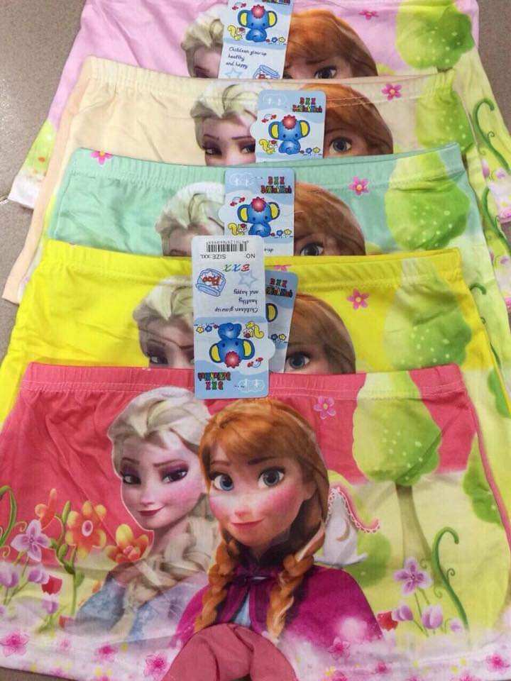 Combo 5 quần chip đùi elsa nhiều hình cho bé gái
