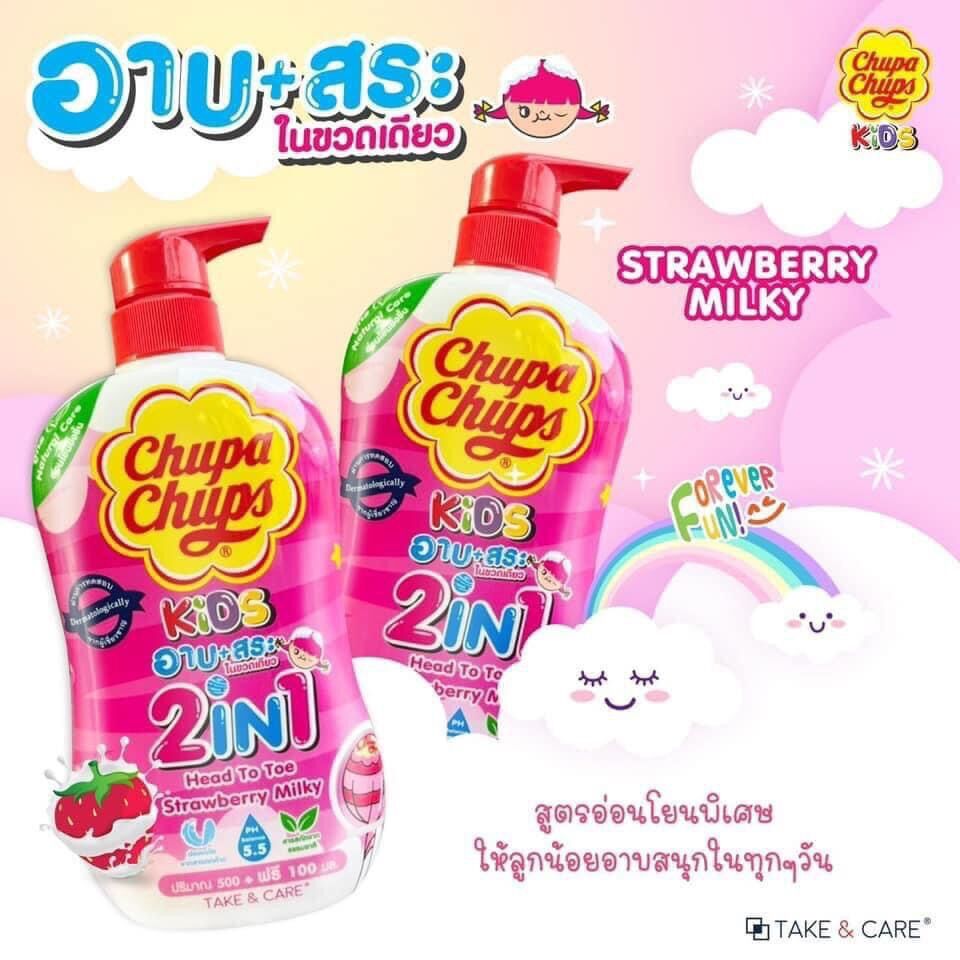 Sữa tắm gội cho bé chupa chups 600ml thái lan