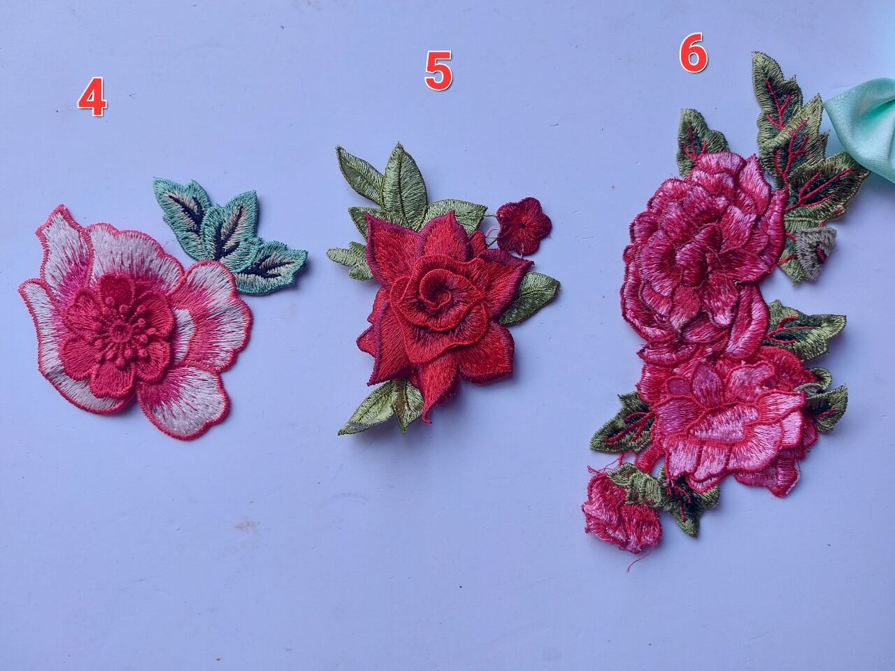Hoa thêu đắp áo nhiều mẫu
