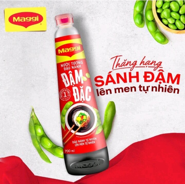 Nước tương đậu nành đậm đặc maggi chai 700ml