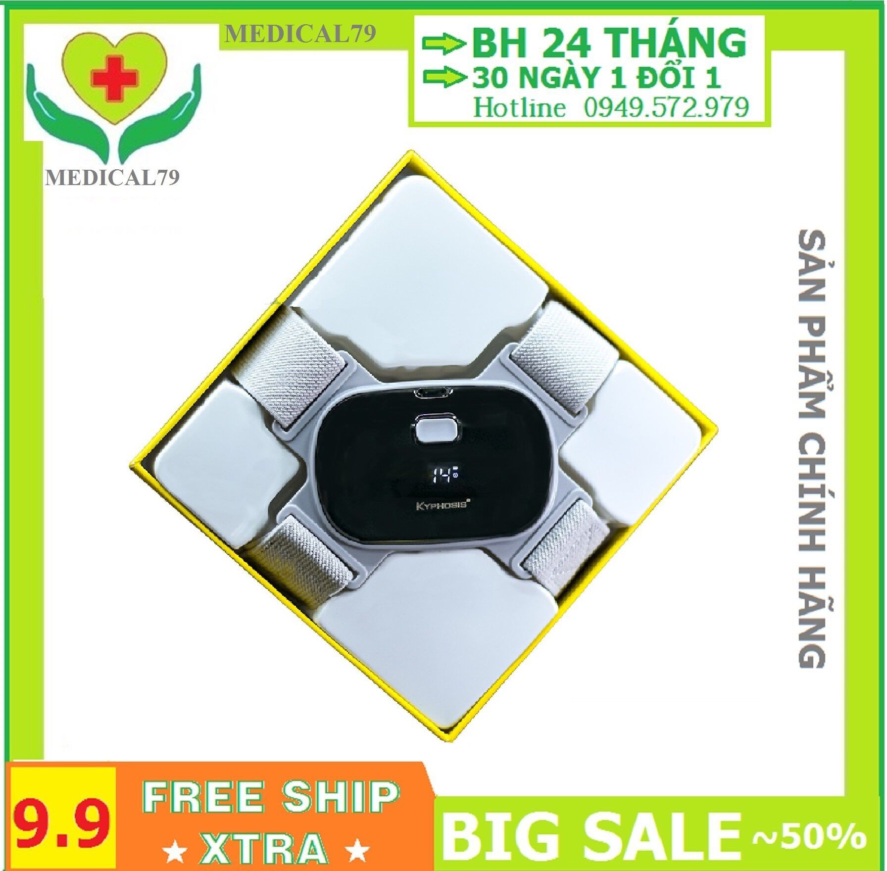 Freeship- Đai Chống Gù Lưng Cho Trẻ Em Và Người Lớn Nhật Bản Kyphosis Hàng Chính Hãng