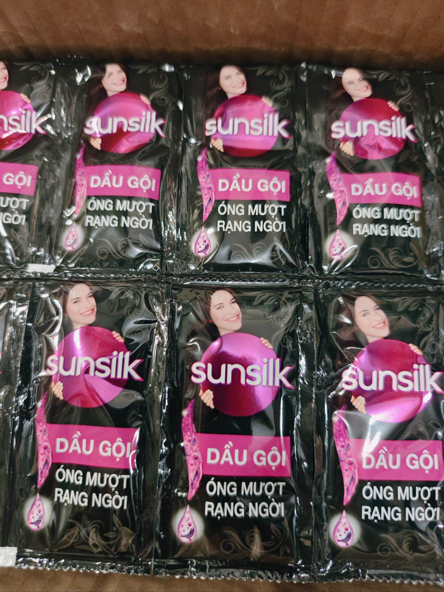 Combo 5 dây dầu gội / dầu xả sunsilk đen - óng mượt rạng ngời