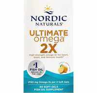 [CT] Ultimate Omega 2X Lemon 120 Soft Gels (1075 mg per Soft Gel) Nordic Naturals