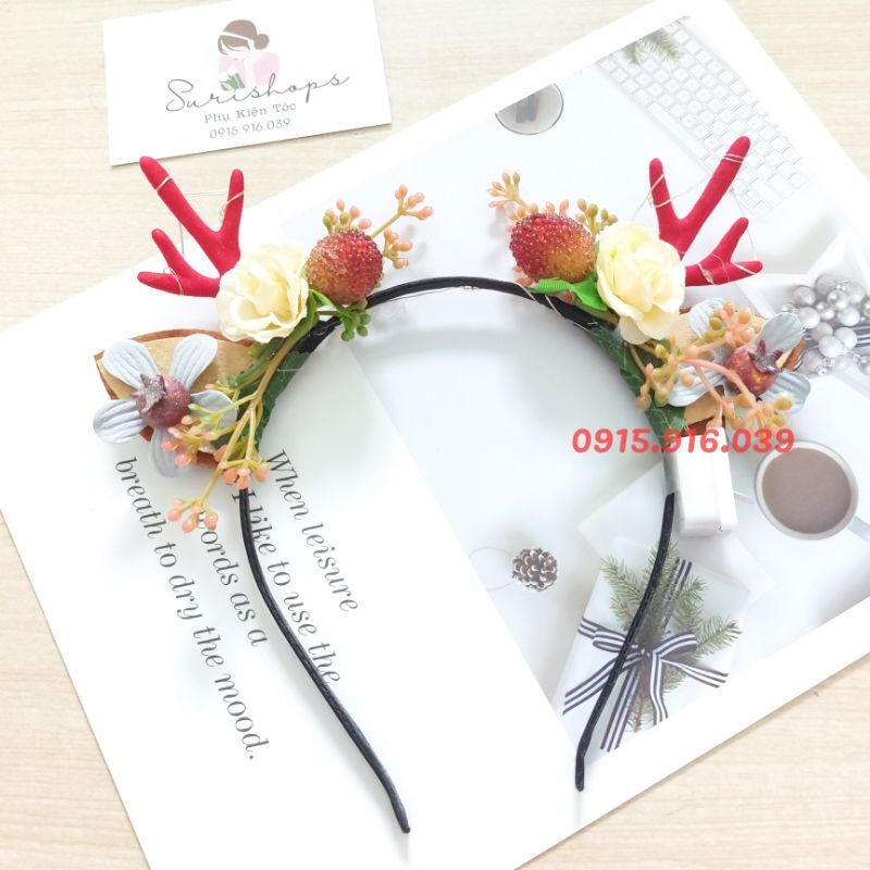 Cài Tóc Giáng Sinh Có Đèn, Bờm Tóc Noen