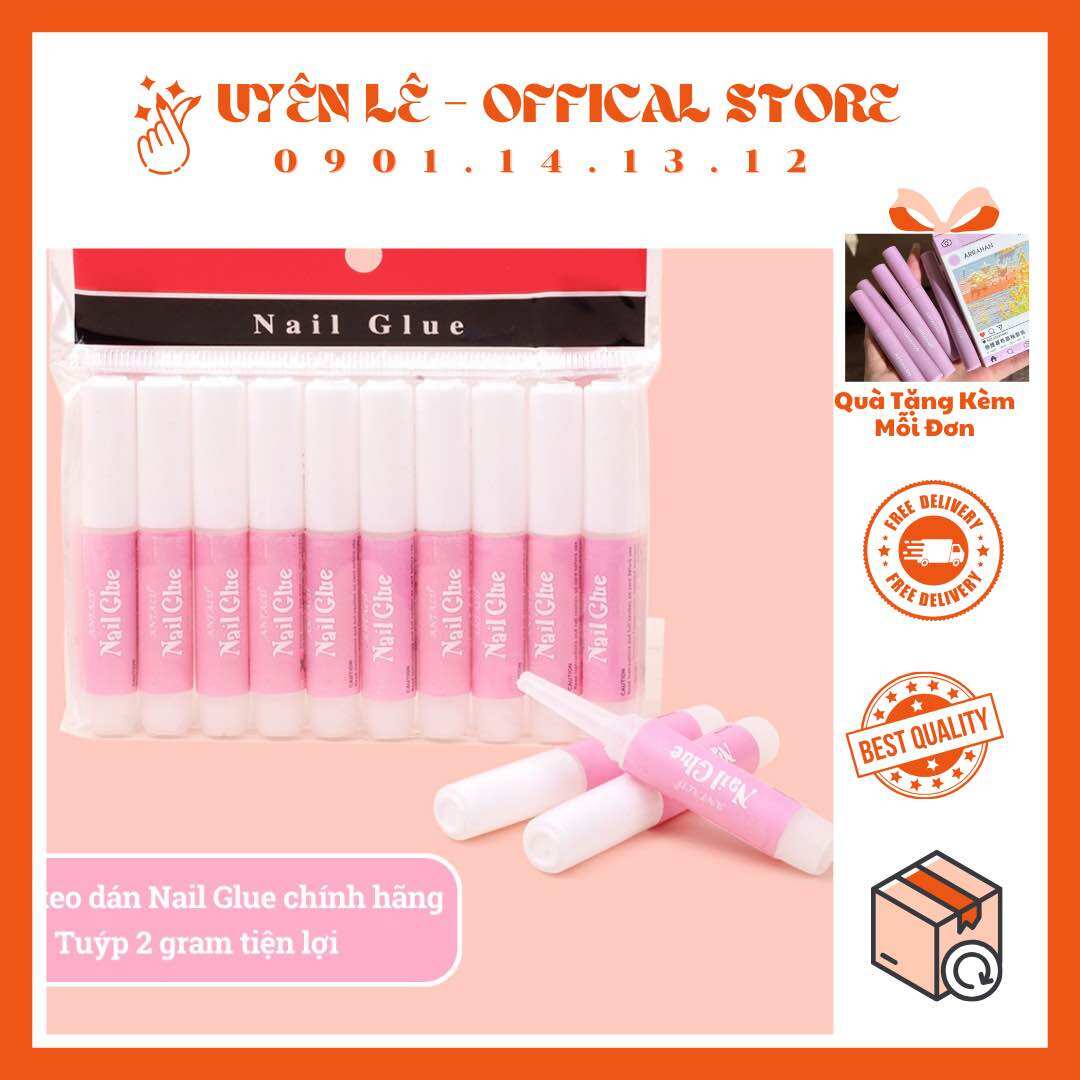Set 10 chai keo dán móng giả nail glue