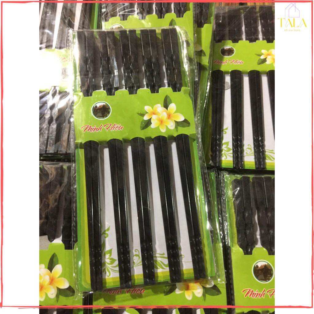 🧲🧲set 10 đôi đũa nhựa, màu đen