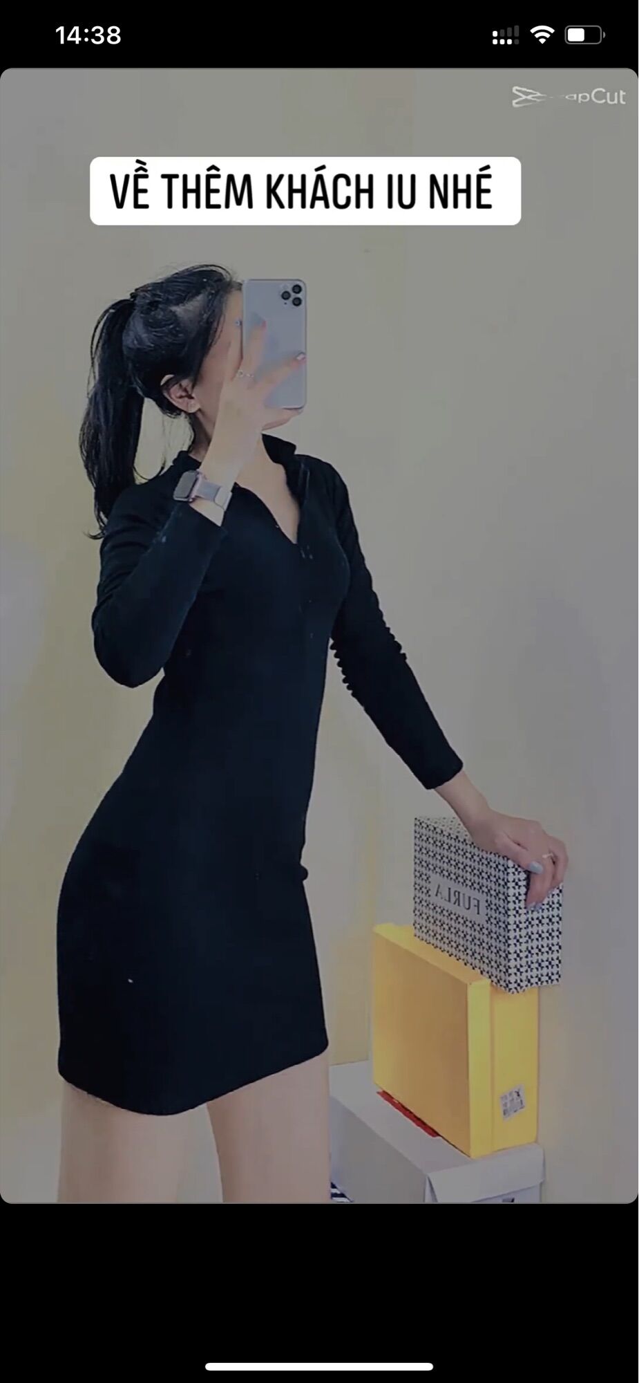 Váy body cổ khoá zip (kèm ảnh khách mặc)