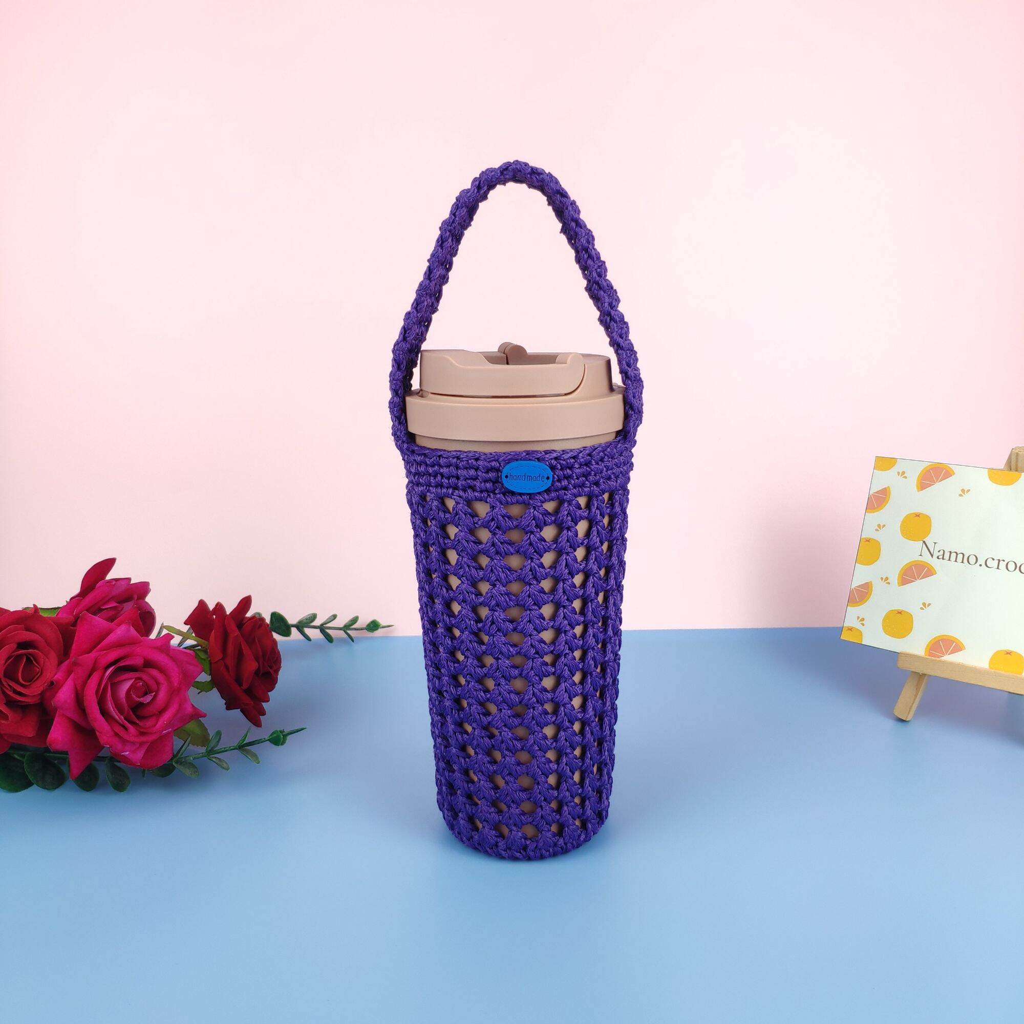 Túi bảo vệ bình giữ nhiệt size 550ml màu xanh