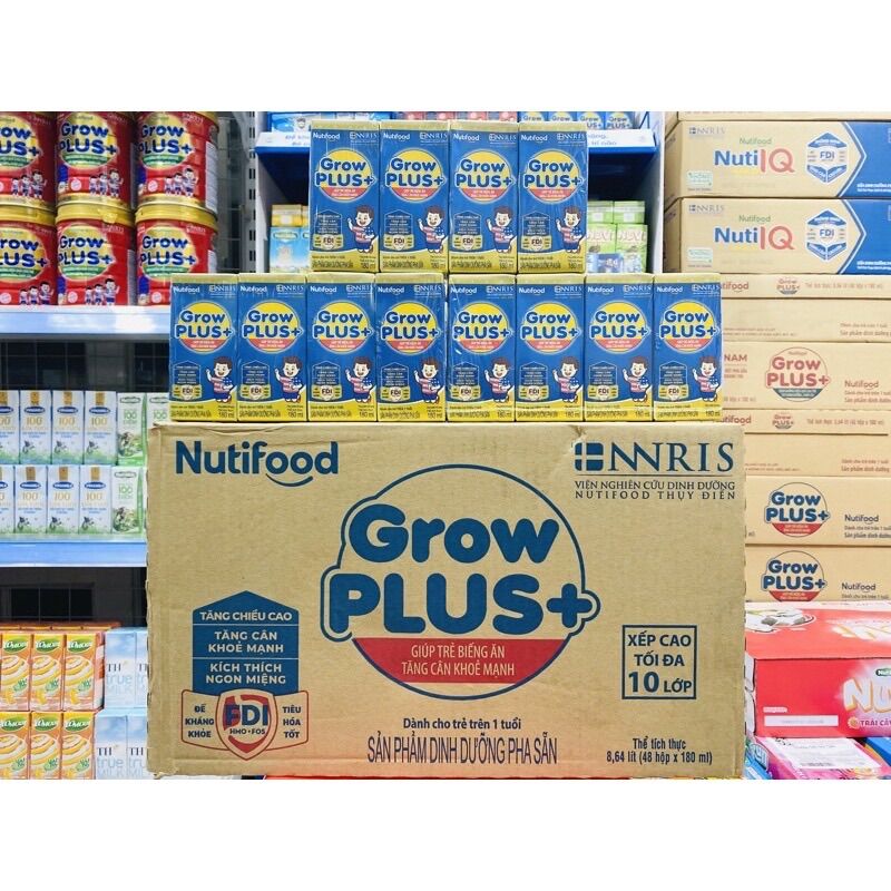 Sữa Pha Sẵn Nutifood Grow Plus Xanh 180ml