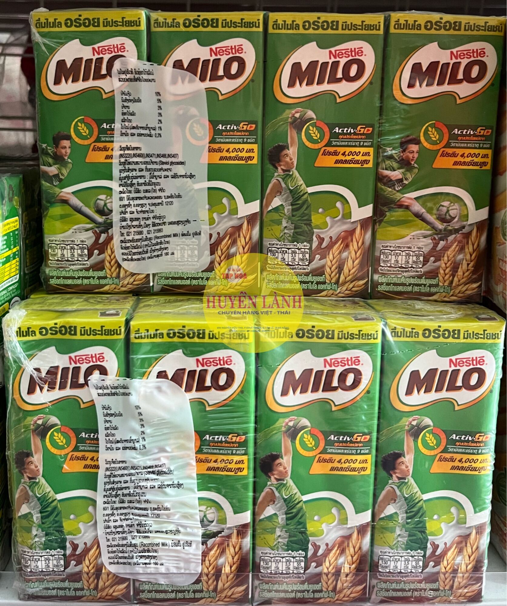 Sữa Milo Thái Lan Chính Hãng Sữa Milo Nestle Thái Lan 180mlx4 - 4 hộp lốc