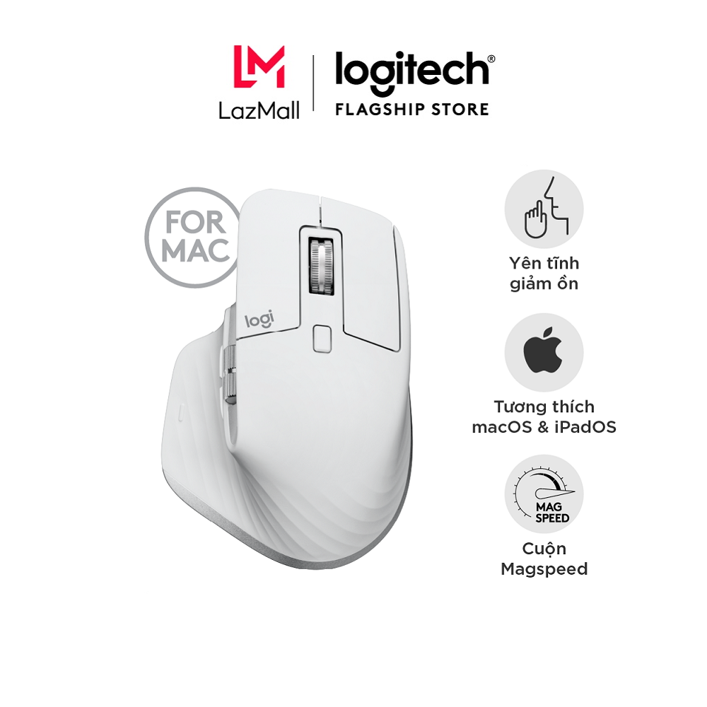 Logitech Mx Master 3S Wireless Performance Mouse With UltraFast Scrolling Ergo 8K Dpi Track On Glass Quiet Clicks UsbC Bluetooth Windows Linux Chrome