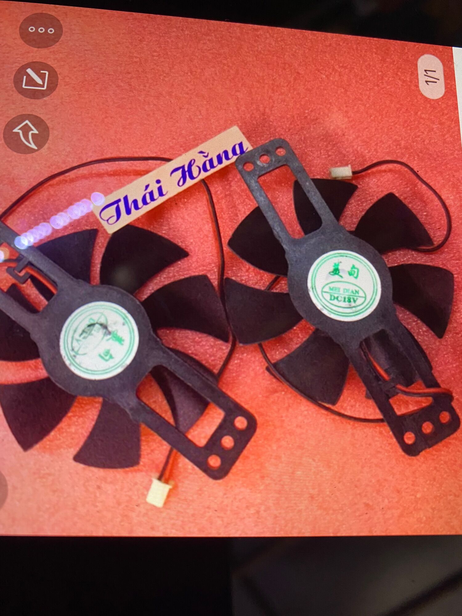Quạt bếp từ , hồng ngoại 18v giá cho 2 chiếc