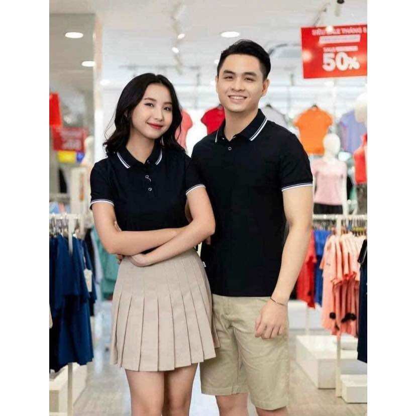 Áo POLO Nam Nữ Trơn ,vải thun co giãn 4C