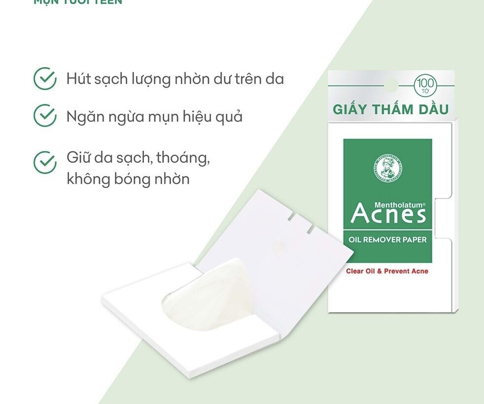 Combo 2 Giấy thấm dầu Acnes Oil Remover Paper (200 tờ)