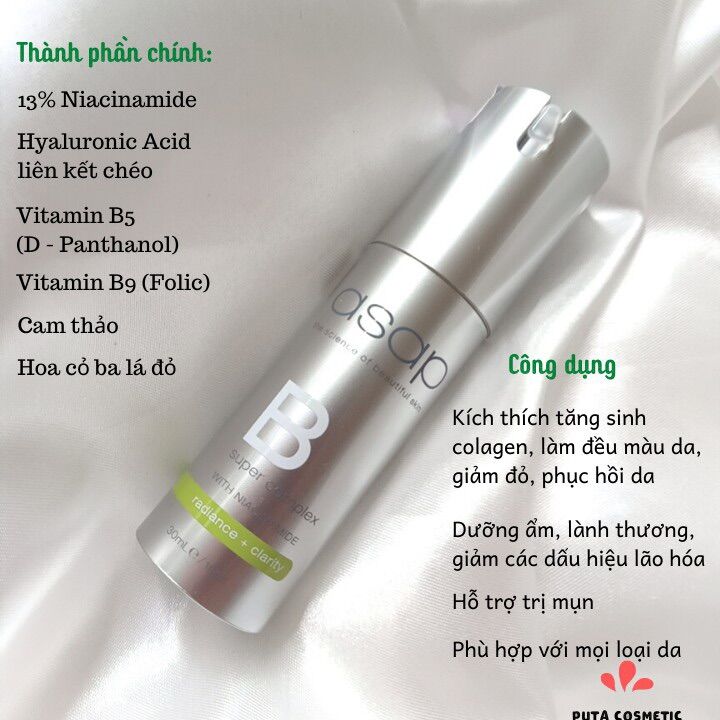 Serum Super B Complex ASAP  30ml Dưỡng Sáng Da, Giảm Mụn