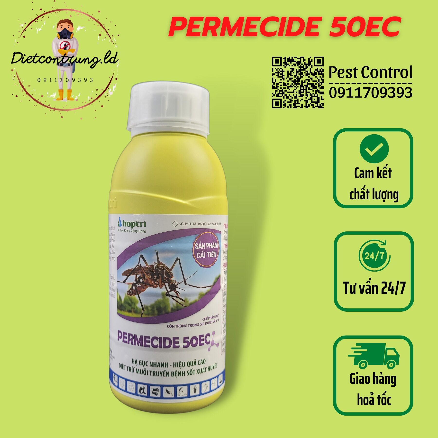 Chế phẩm diệt muỗi permecide 50ec - diệt côn trùng gây hại