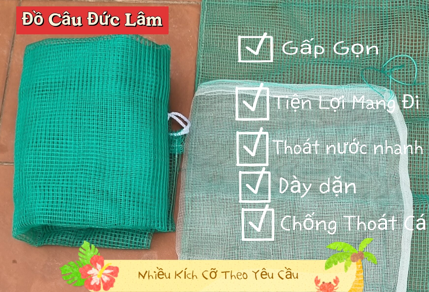 TÚI LƯỚI ĐỰNG CÁ GIÁ RẺ - ĐULA FISHING