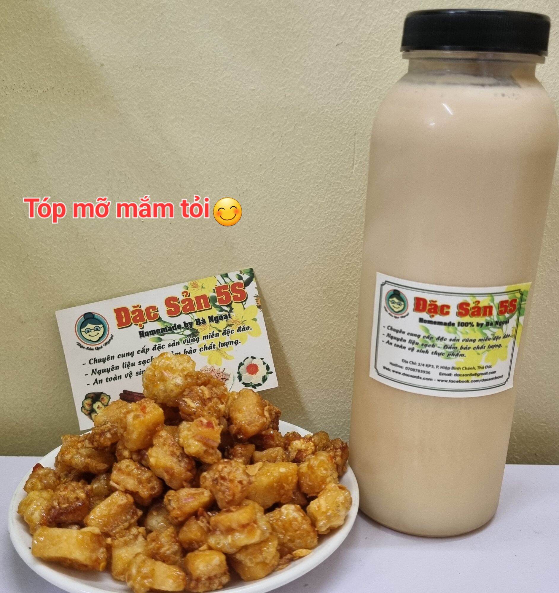 Tóp mỡ cháy mắm tỏi túi 100g Đặc Sản 5S