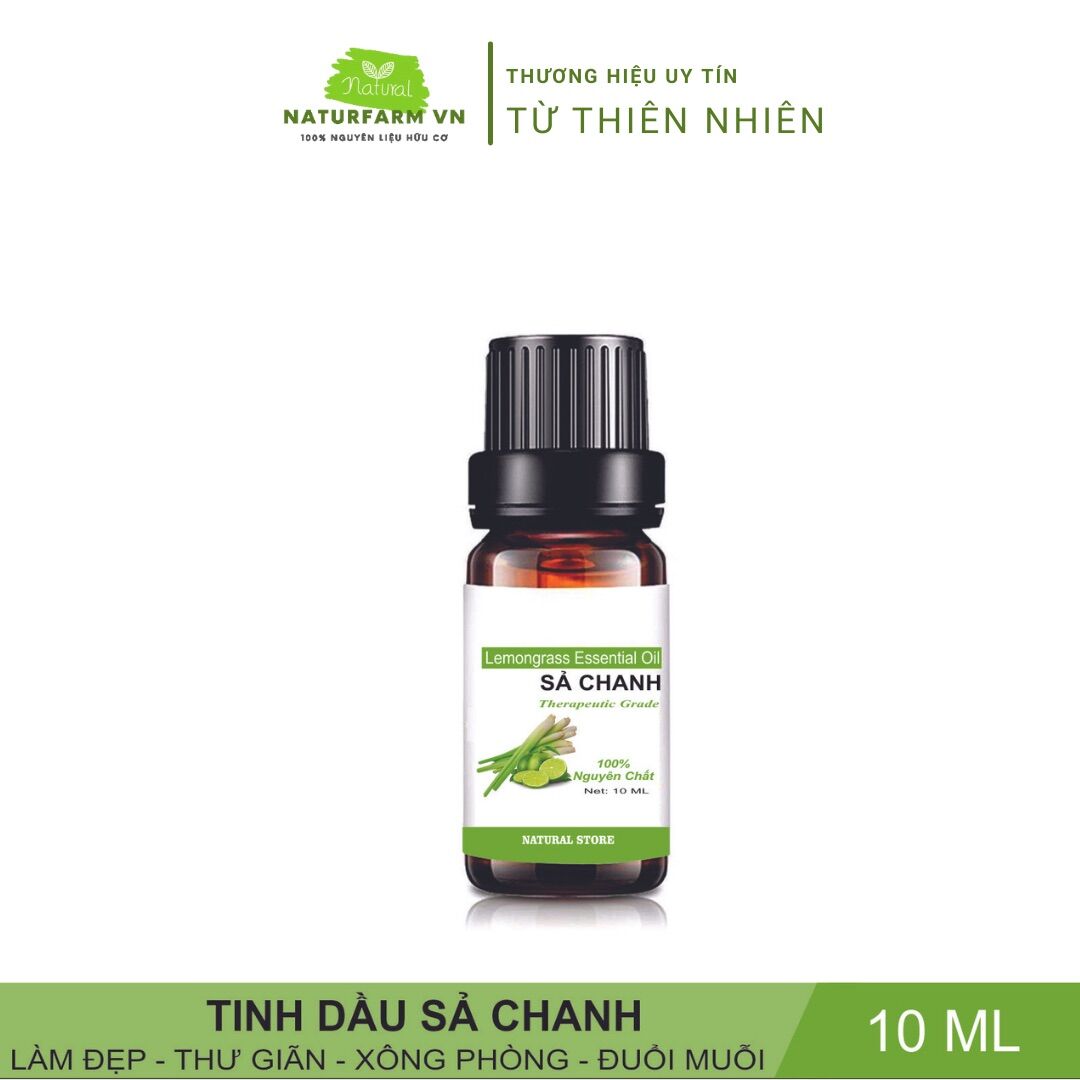 [HCM]Tinh Dầu Sả Chanh 10ML Nguyên Chất Organic ( Lemongrass Essential Oil )