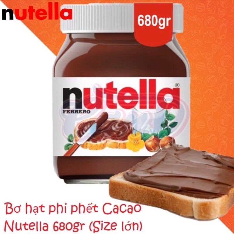 Bơ hạt phỉ phết cacao nutella 680g