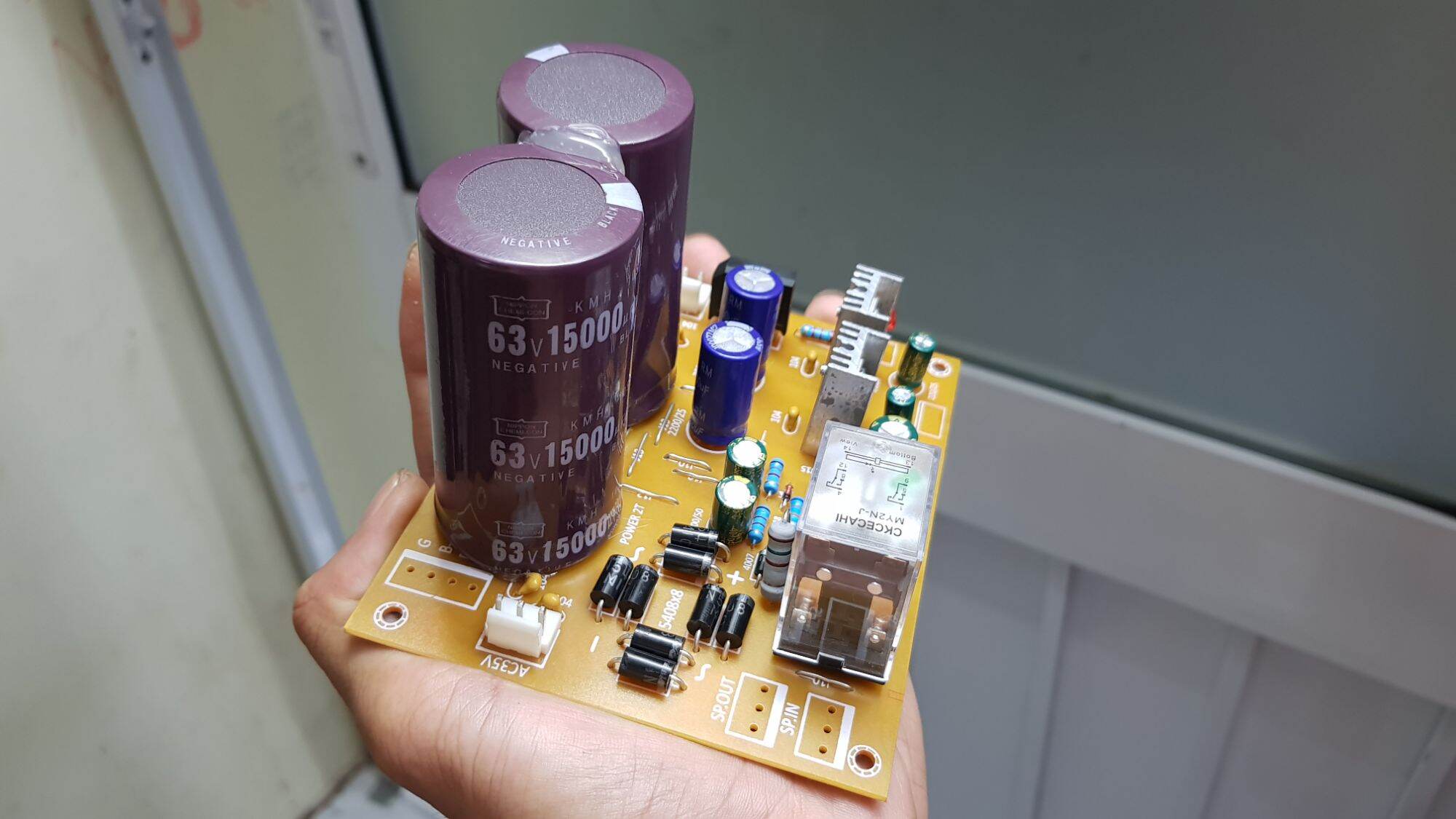 Mạch nguồn amply 2 tụ