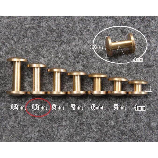 Đinh tán đồng vặn ren, phụ kiên da handmade