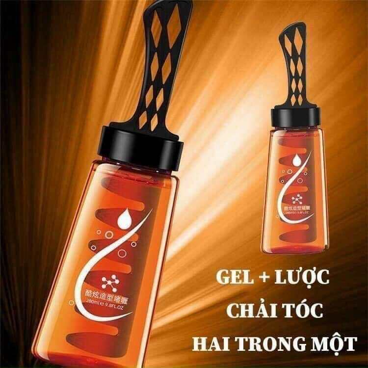 Gel Vuốt Tạo Kiểu Tóc Nam Kèm Lược 2 in 1 Tiện Lợi