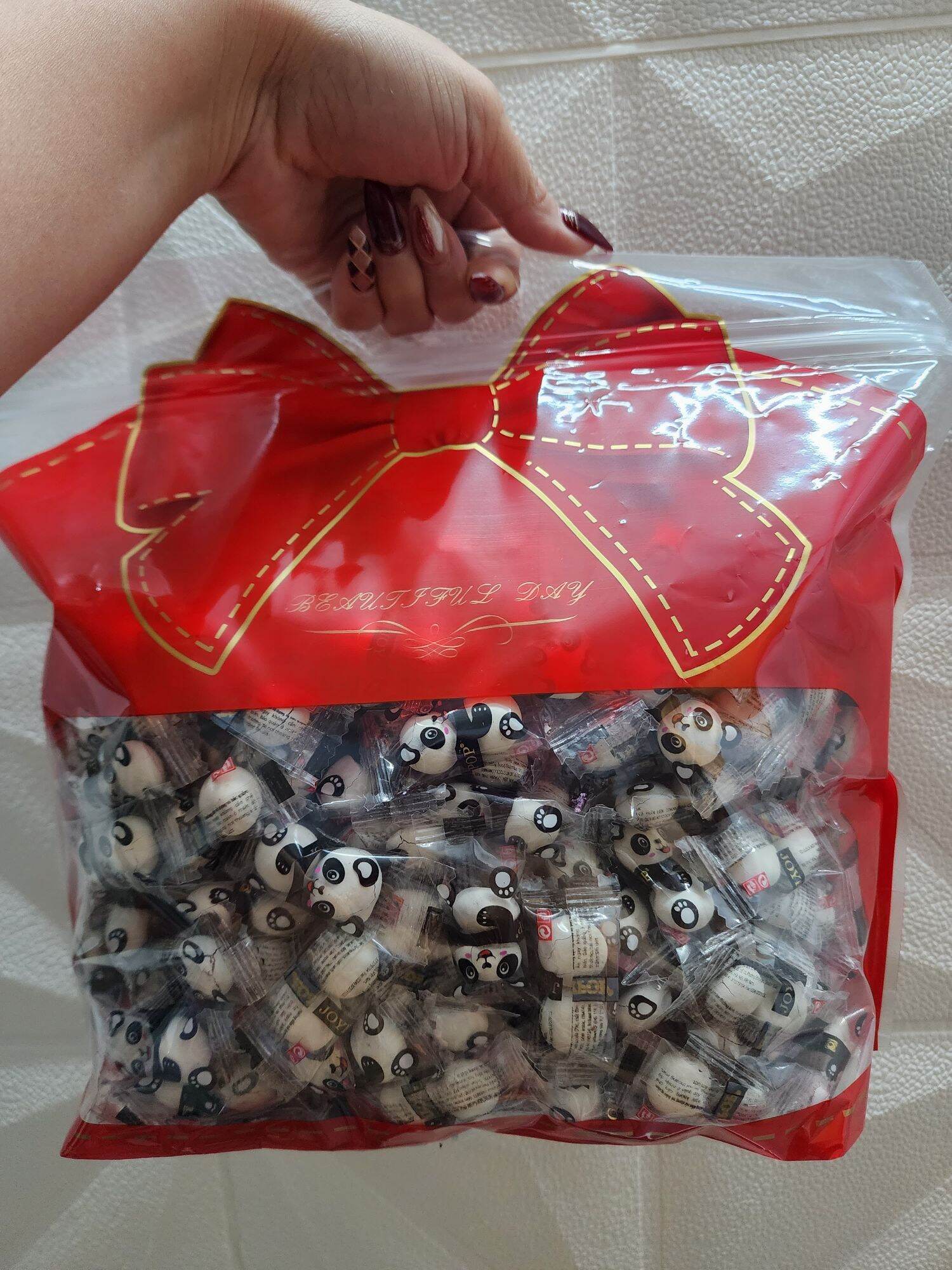 Socola Gấu Panda 1KG Túi Nơ