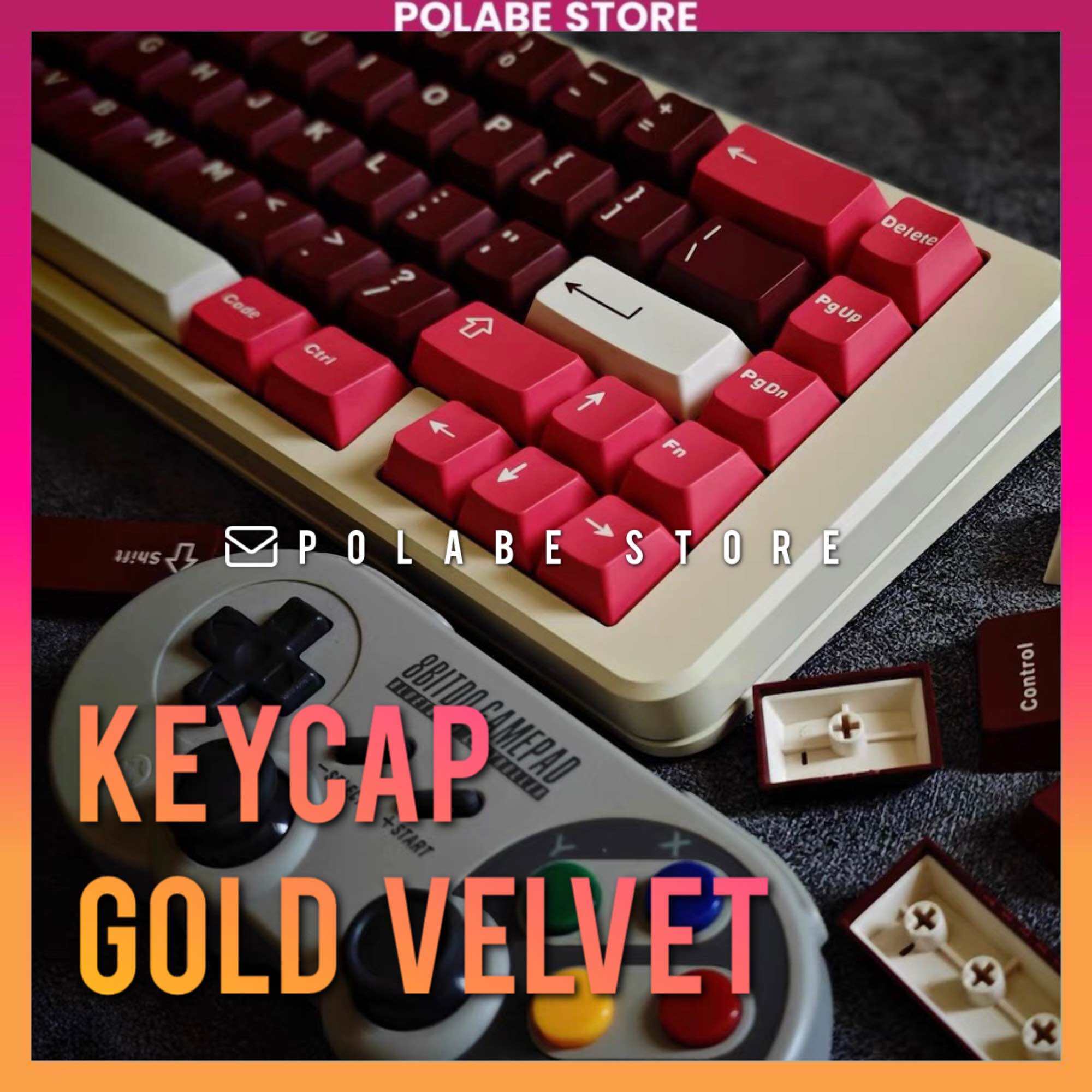 Keycap Aifei Velvet Cake Cherry Profile ABS 2 shot bàn phím cơ - Polabe Store