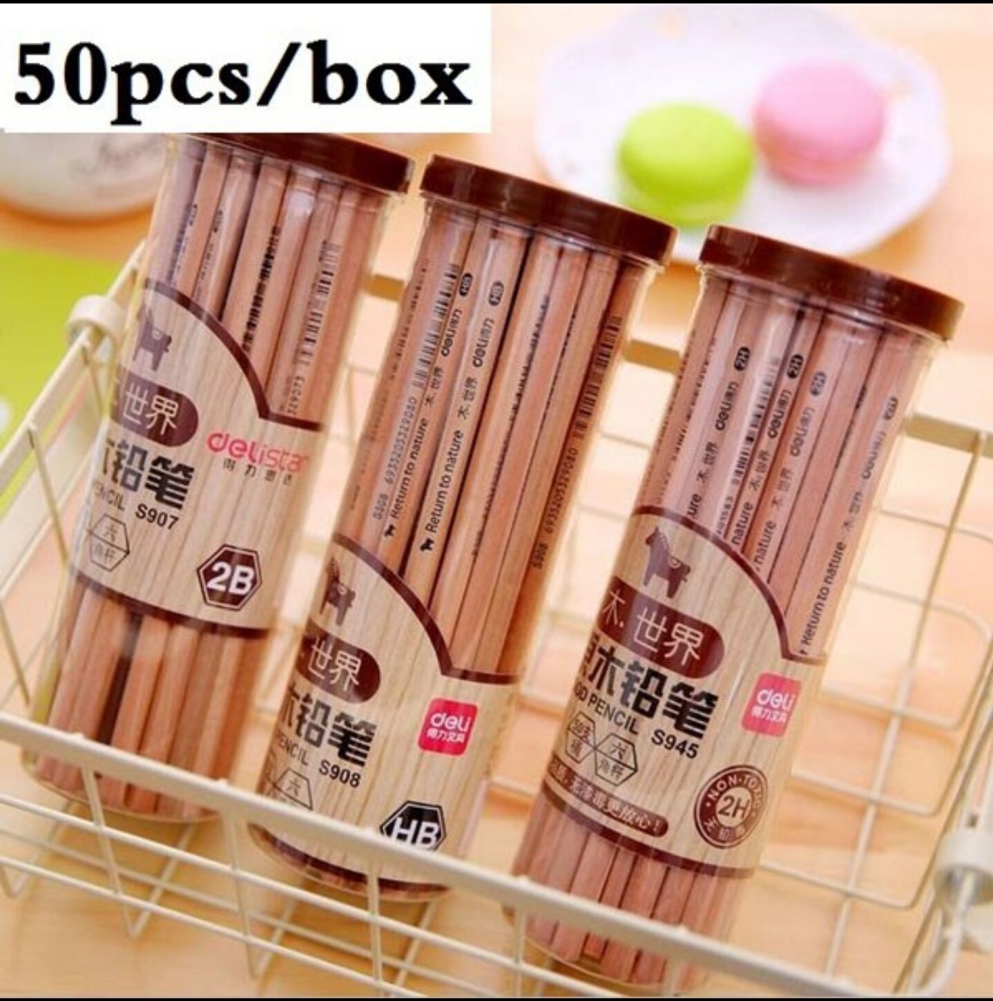 HỘP 50 CÂY BÚT CHÌ GỖ HB ( CAM KẾT HÀNG LOẠI 1)