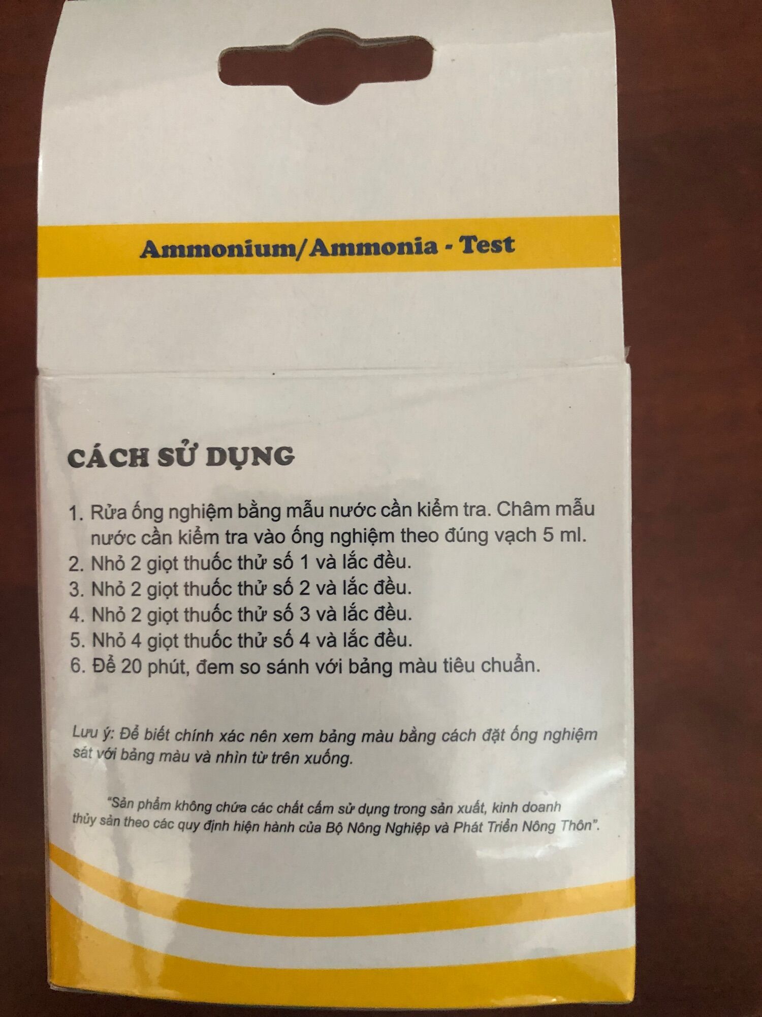 Bộ test NH3 CP mẫu mới nhất, đo NH3 CP