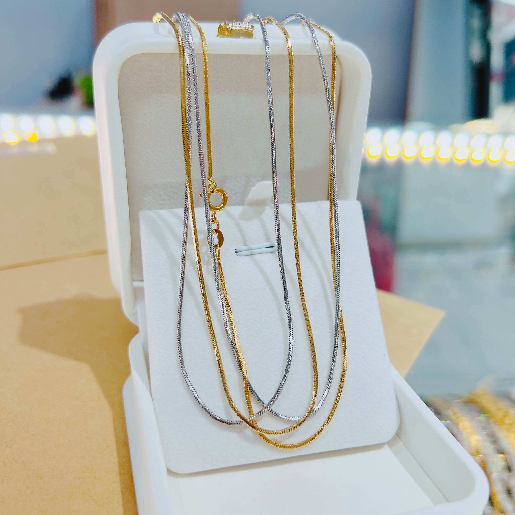 Dây chuyền mì trơn nhỏ cao cấp Trang sức sỉ Kami