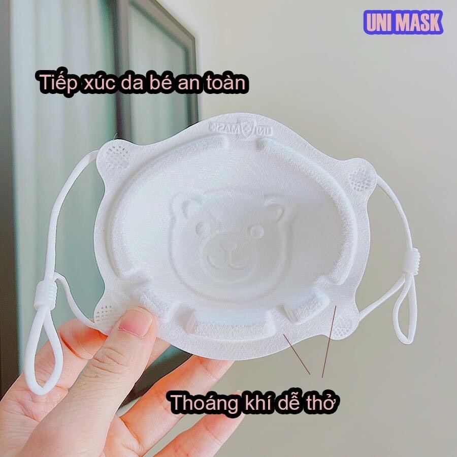 Khẩu trang Gấu 3D UniMask ( set 3 cái)