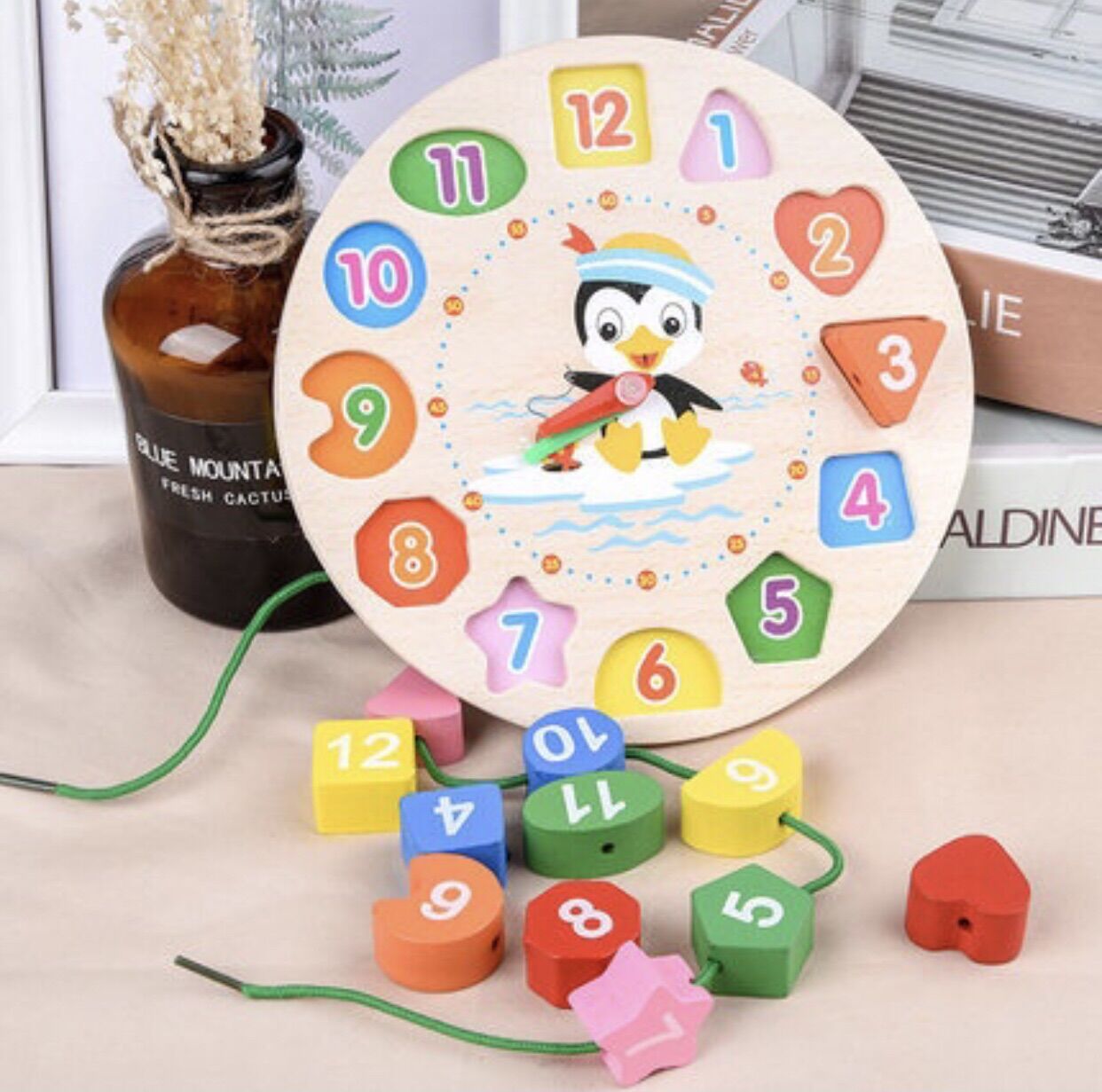 ĐỒ CHƠI ĐỒNG HỒ GỖ CHO BÉ