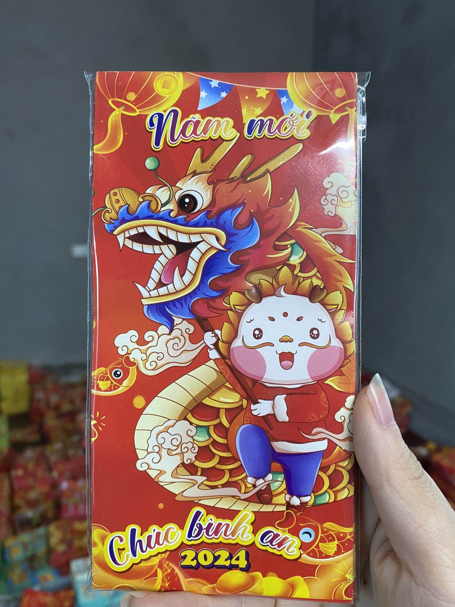 Lì xì tết Giáp Thìn 2024 mẫu mới độc lạ, đẹp 10 bao