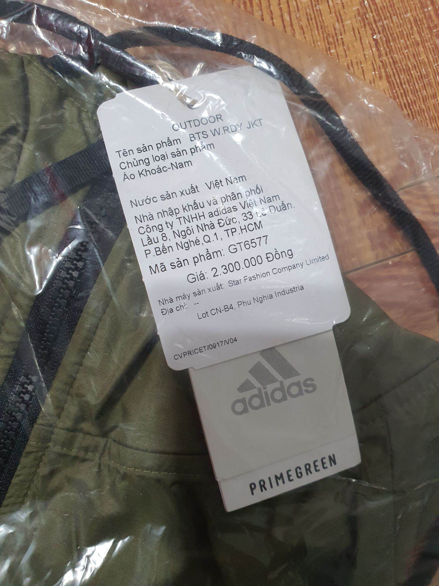 Áo khoác gió nam adidas