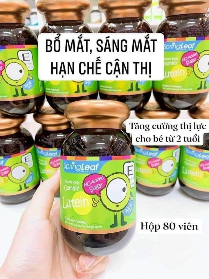 Kẹo dẻo hỗ trợ bổ mắt thị lực Spring Leaf Gummies Lutein cho bé Springleaf - chính hãng Úc