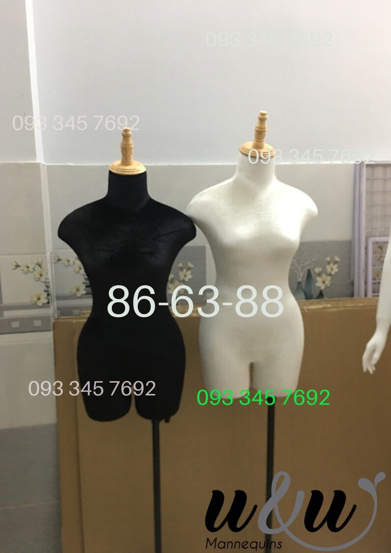 Manocanh nhung nữ chân gỗ size M ( hình thật)